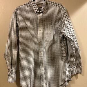 Duluth Trading Co Black and White Checkered Button Down Shirt